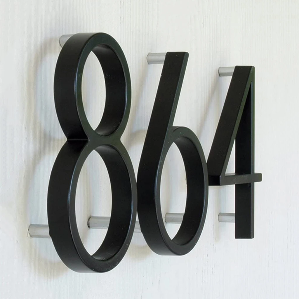 5Inch Large Metal House Number Outdoor Door Number Plate Letter Sign, Address Mailbox Number for Apartment Room Home Decoration