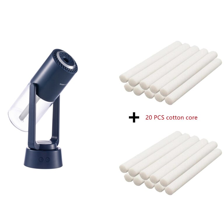 Auto-Rotate Draadloze Magic Shadow Luchtbevochtiger Usb Mist Spuiten Projector Lamp Ultrasone Cool Mist Maker Geurverspreider Voor Thuis: Navy 20filter