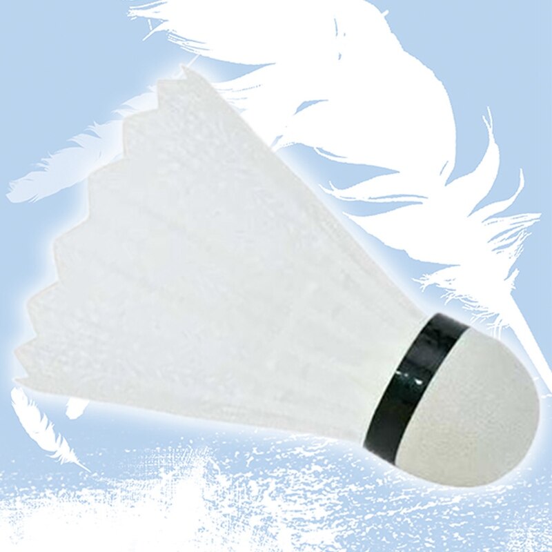6 pçs/lote Petecas de Badminton de Penas de Ganso Peteca Badminton Bolas de Esportes Ao Ar Livre Badminton Acessórios cor aleatória