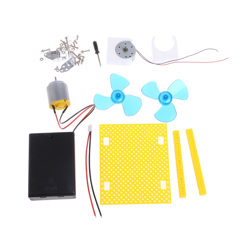 Mini Kids LED DC AC Education Electric Generator Motor Energy Wind Turbine Power L4MF