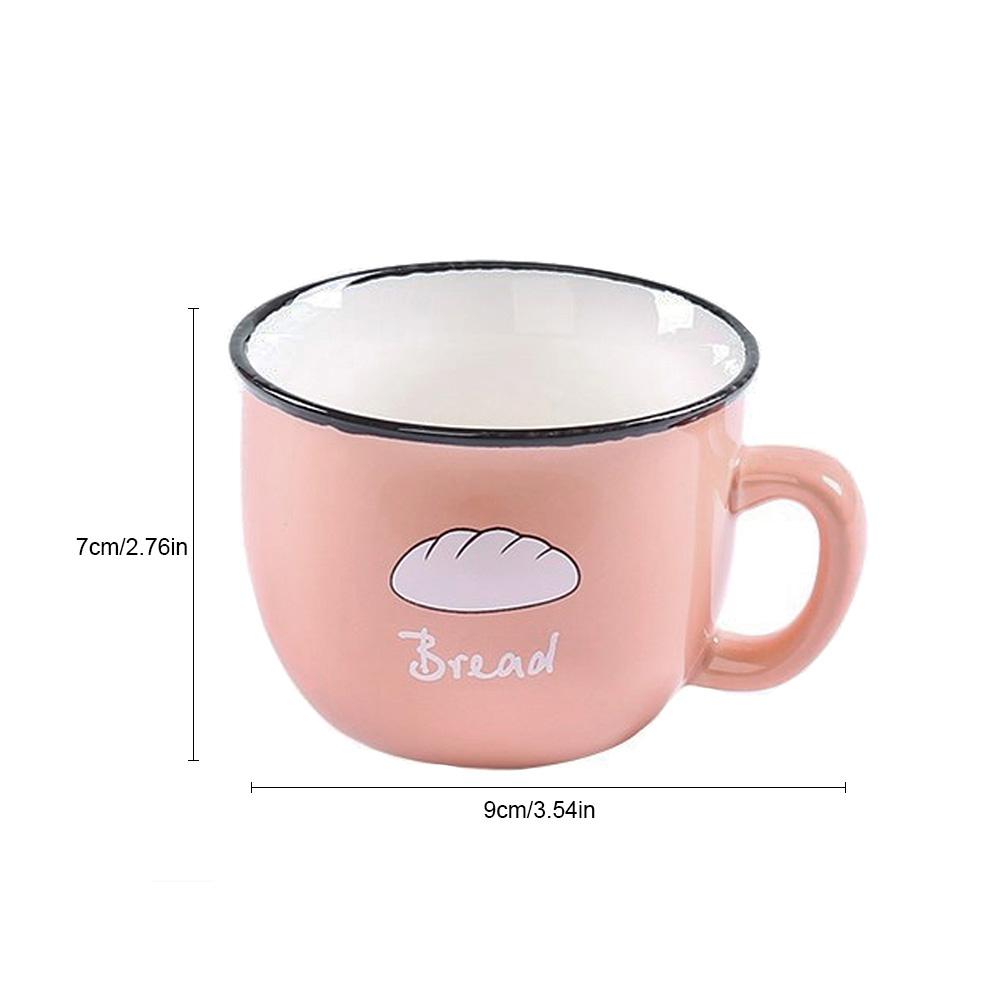 Color Heat-resistant Mug Cartoon With Spoon Lid 200ml Cup Milk Coffee Ceramic Mugs Children Cup Office Drinkware