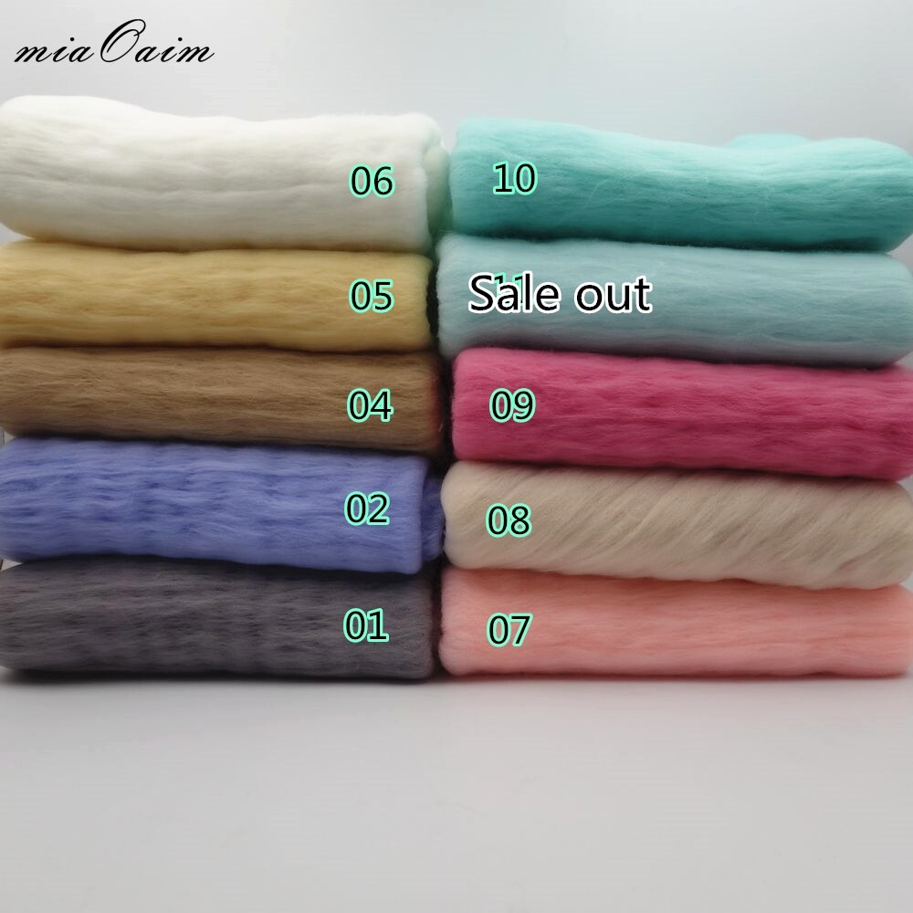 2Pcs in A Lot Fluffy Wool Felt Fleece Blanket Basket Filler Stuffer Layer Backdrop Newborn Photography Props Baby Shower