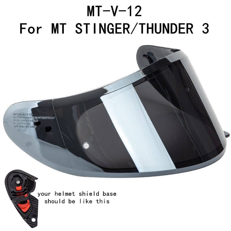 MT Helmet visor replacement wind shield for MT THUNDER 3 SV STINGER helmet original MT equipments