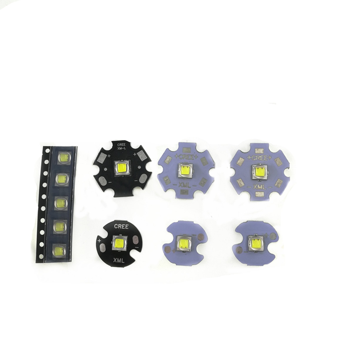 Cree XLamp XM-L2 XML2 T6 10W blanco frío 6500K alta potencia LED emisor de luz diodo para linterna en 16mm negro o blanco PCB