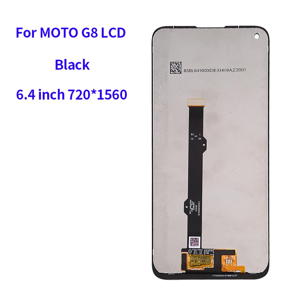 6.4'' Original Display For Motorola Moto G8 LCD Touch Screen With Frame Tested Digiziter Assembly Replacement Parts