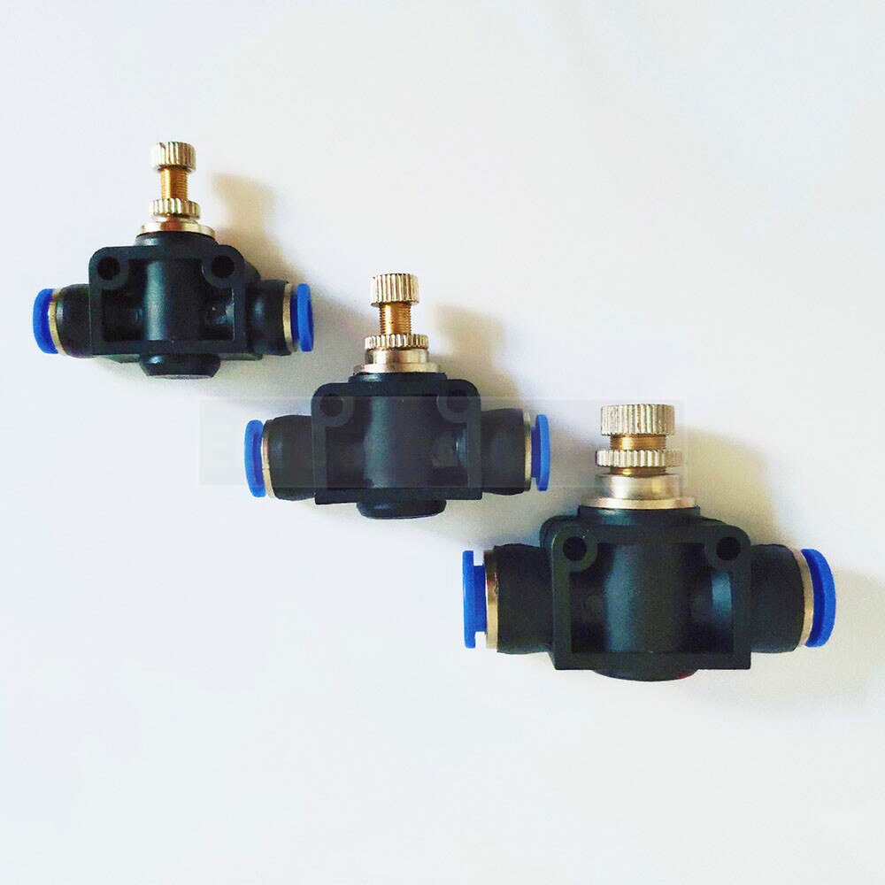 Pneumatic Fitting Airflow Regulator 6mm 8mm 10mm OD Hose Tube Gas Flow Adjust Valve Connector Fitting Air Speed Control Crane