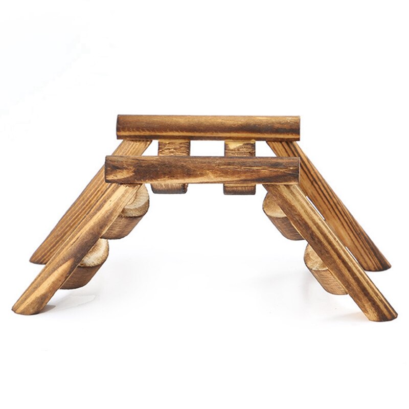 Puente de escalada para mascotas, escalera para hámster, ratón, pájaro, puente para hámster, juguetes para mascotas, colgante de madera, jaula para animales pequeños, accesorios: Default Title