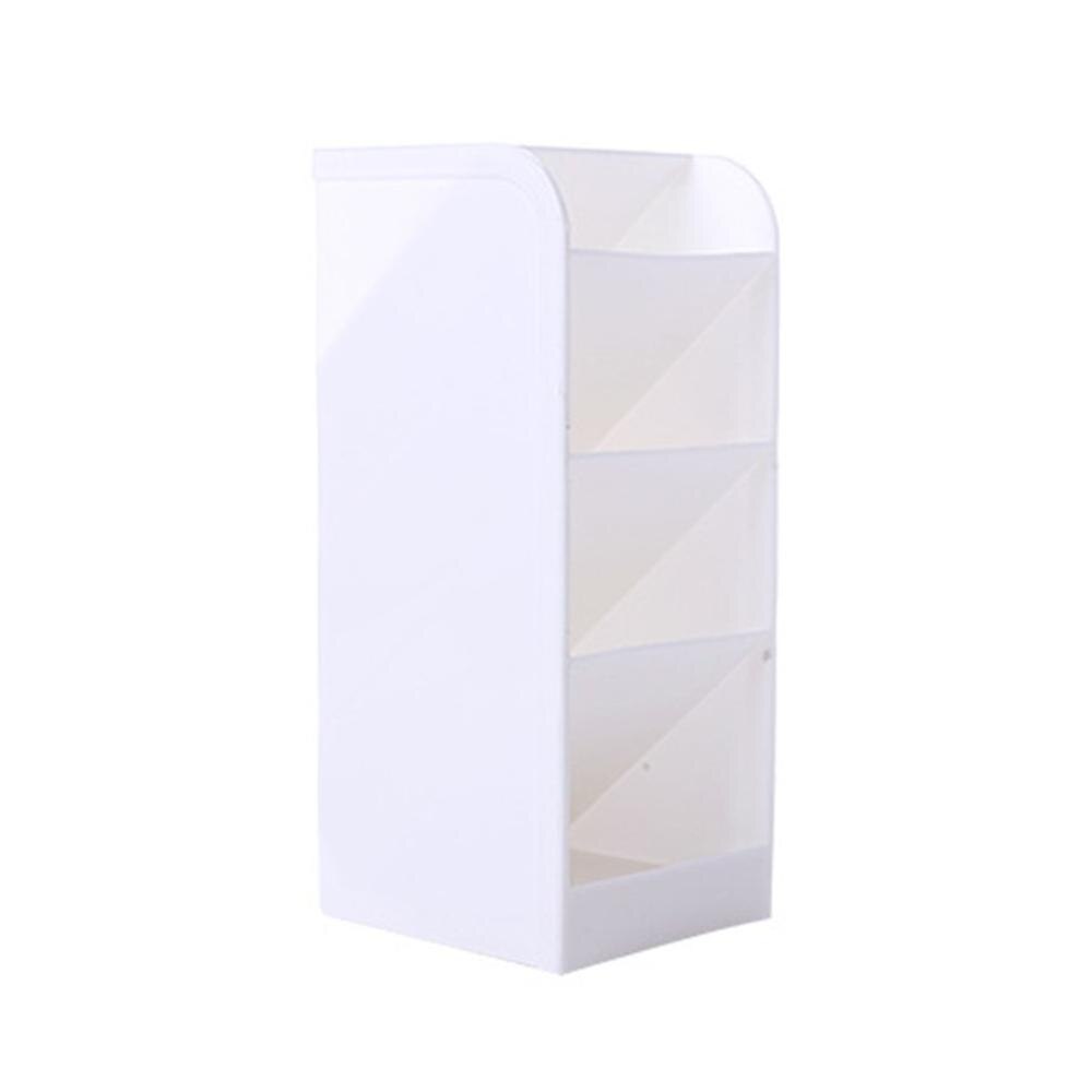 Ergonomic Desk Stationery Box Drawer Organizer Inclined Pen Holder office supplies Rectangular Stationery Organizer: white  L
