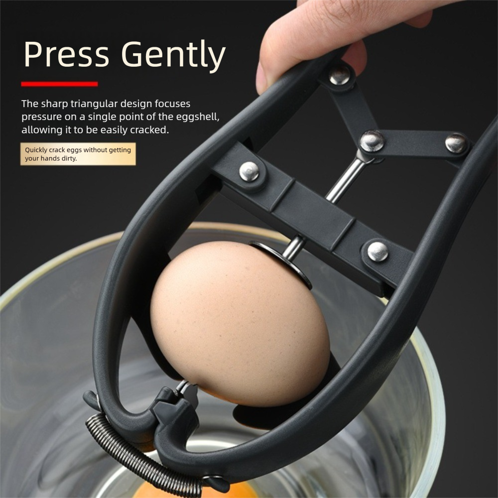 Ręczny otwieracz robić jajek 3 w 1, szybkozłączny obcinak robić jajek, łamacz robić skorupki jajka, narzędzie robić usuwania skorupki jajka ze stali nierdzewnej 304, narzędzie robić pieczenia