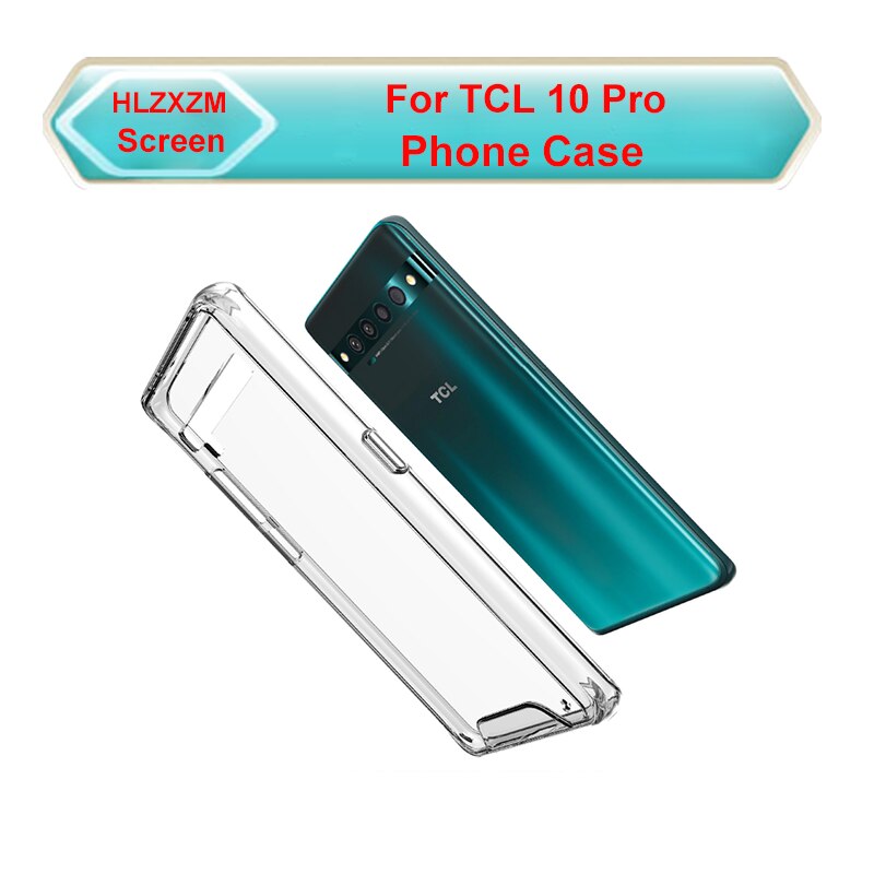 FAI DA TE 3D Caso Della Copertura Del Telefono di TPU cornice Trasparente Coque per TCL 10 pro Plex T780H Custodie Pellicola di Vetro: P10 Pro Case