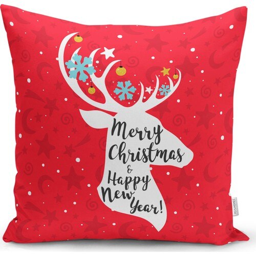 Loja de rapidez feliz natal veados padrão decorativo travesseiro capa almofada fronha sofá decoração para casa 2020 para el hogar kerst