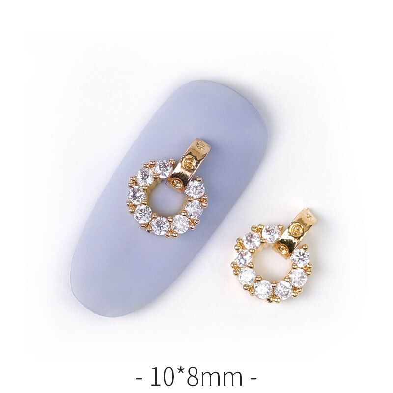 2 pieces water Crystal Dangle Chain Charms Nail Jewelry Decorations 6 type luxury Zircon Crystal Rhinestones For Nails: 121-12