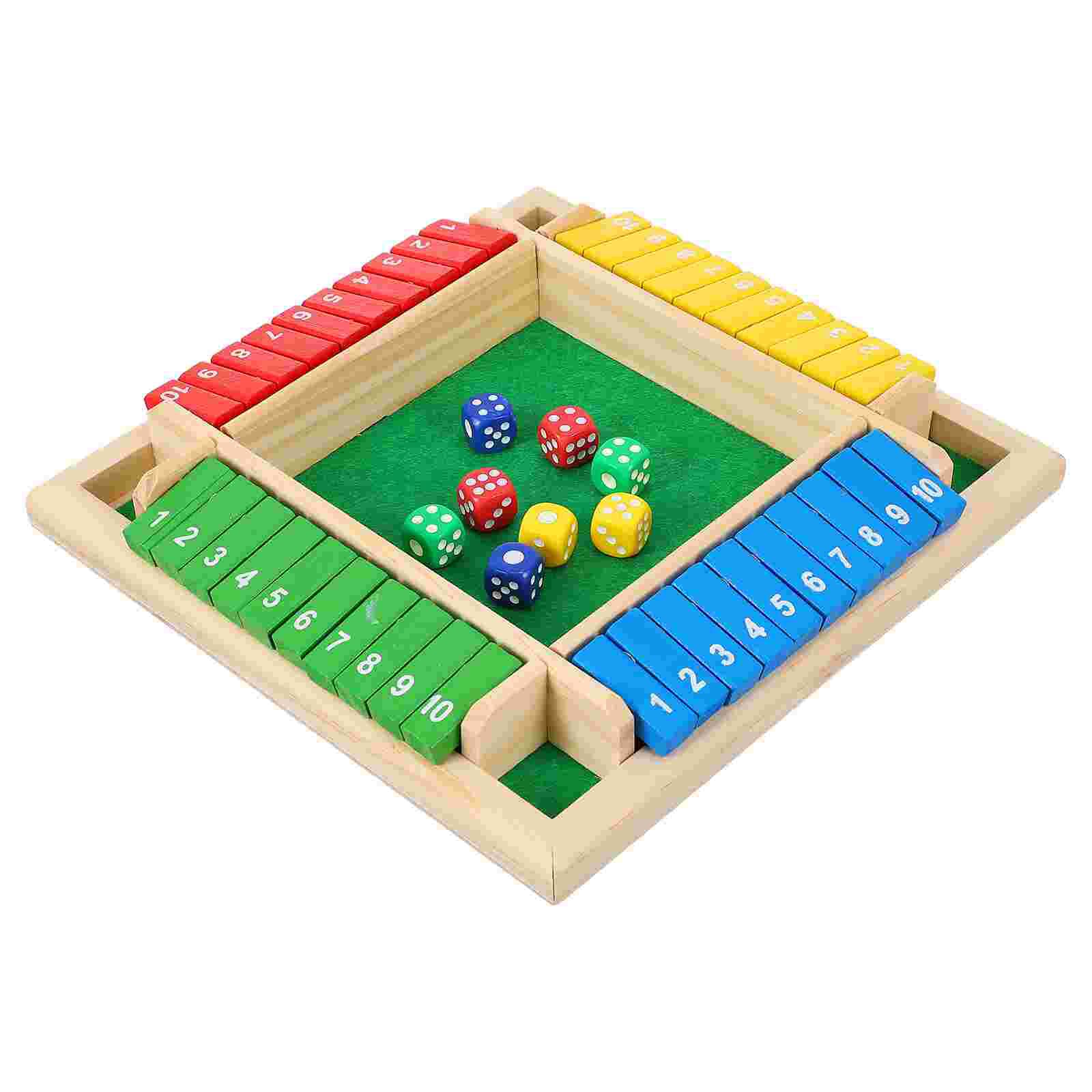 1 Set Shut The Box Game Novel Safe Fine Party Prop Gathering 4 Player Drinking Game: As Shown