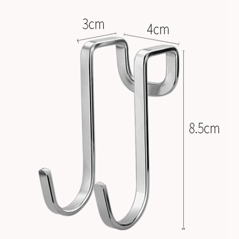 10Pcs Douche Haken Set S-Haak Kapstok Badkamer Haken Bad Douche Sn-Gebruik Als Een Handdoek hanger Badkamer Houder (8.5X4cm)