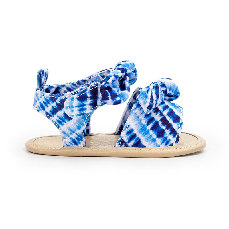 Kidsun Mode Sandalen Baby Girl Leuke Strik Prinses Schoenen Peuter Baby Platte Zachte Zool Zomer Sandalen Non-slip 2 Kleuren