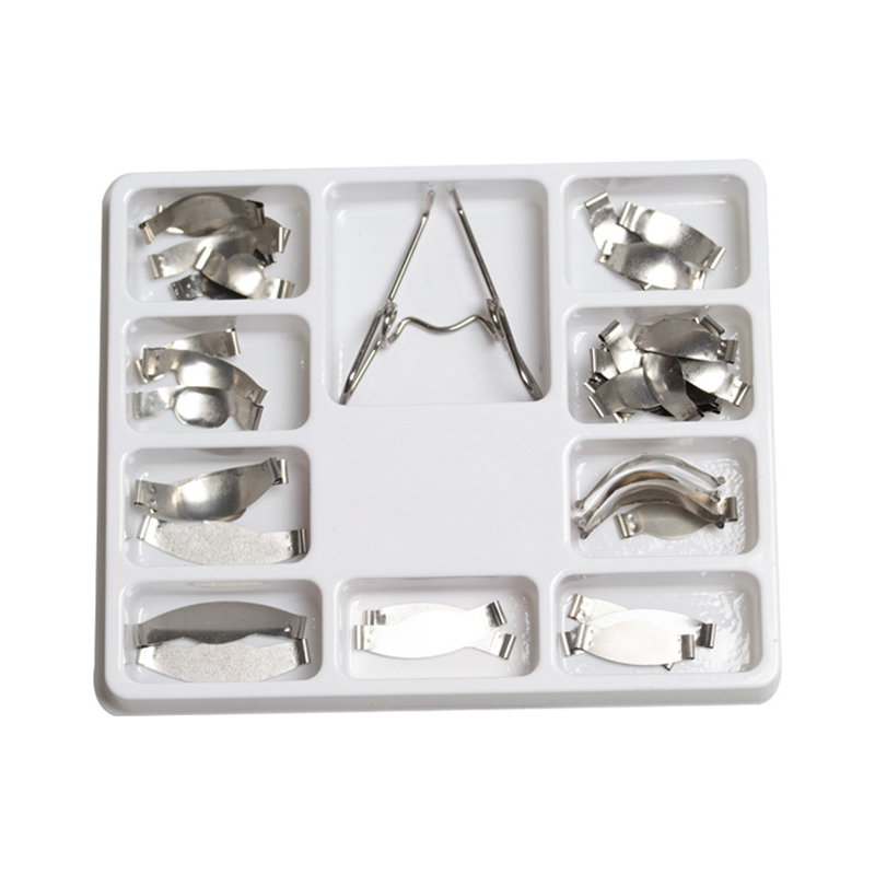 36/18 pcs/box Dental Saddle Contoured Metal Matrices Matrix Universal Kit with Spring Clip Dental material