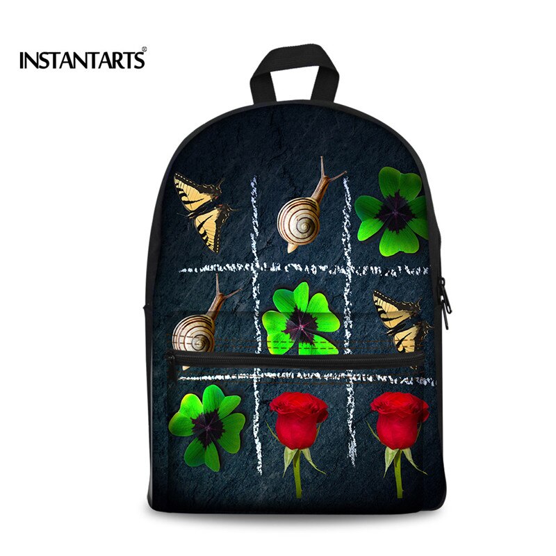 INSTANTARTS Cool Animal Printing Backpack for Teenager Boys Travel Laptop Canvas Backpack 3D Ladybug Children School Backpacks: CC1464J