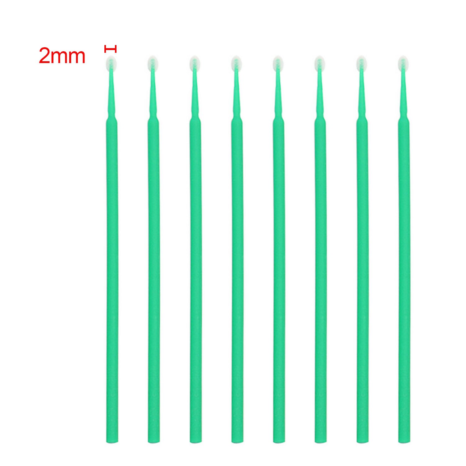 100 Stuks Wegwerp Wimper Micro Borstels Cleaning Wattenstaafjes Microbrush Applicator Wands Voor Wimper Extension Verwijderen Gereedschap