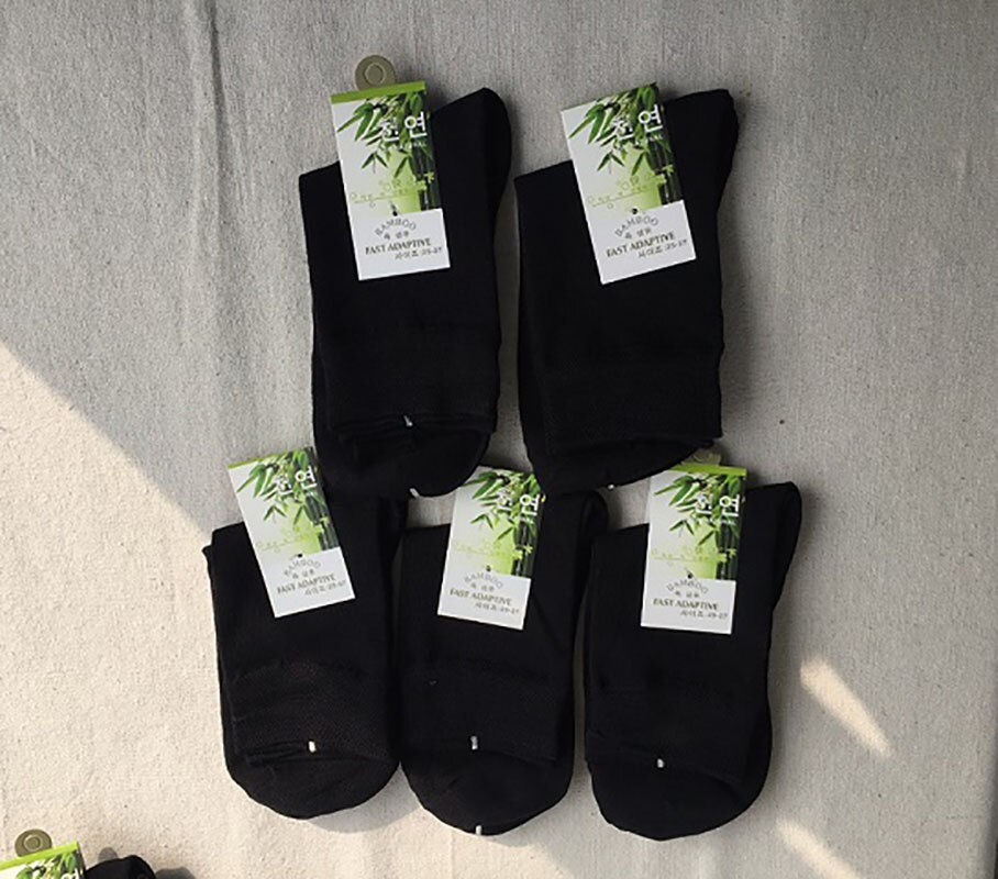 Männer Bambus Faser Knöchel Socken Weiche Atmungsaktive Geschäft Männer Socken 5-Pack fest Schwarz Lässig ÜSpund Bequeme Schuhe Strumpfwaren