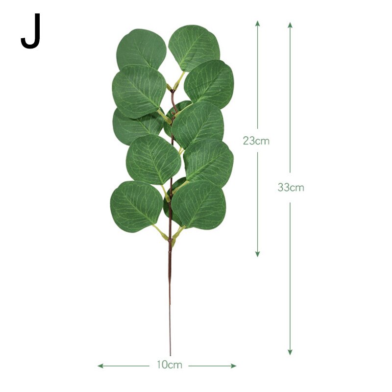 Simulation Eucalyptus Leaves Mini Simulation Eucalipto Single Artificial Leaf Plants Wedding Shooting Prop Home Party Decor: J