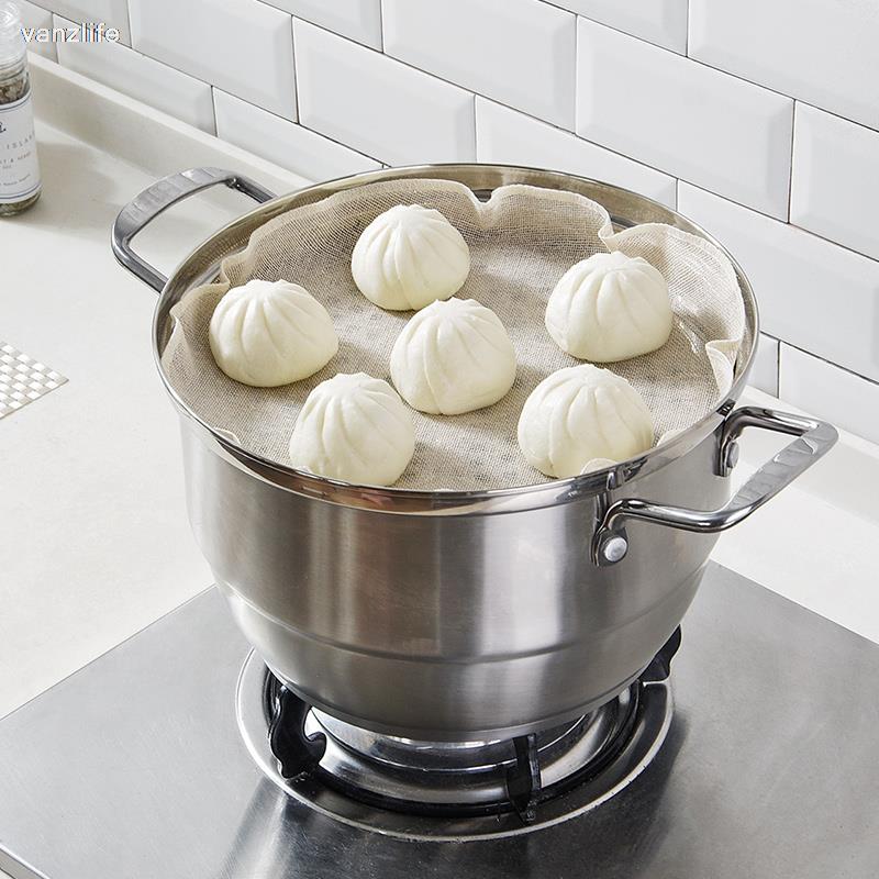 Ingen klebrig dampbåt klut sirkel bomull gasbind matte dampende klut dampede boller brød klut og dalbane filter dumplings klut