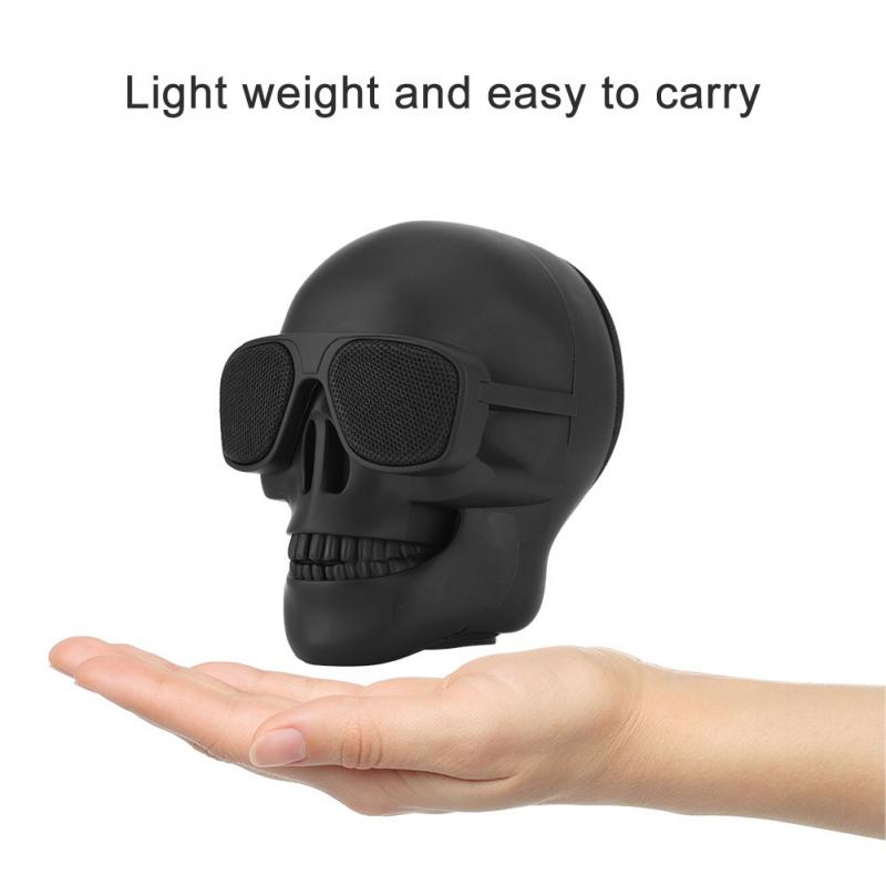 Skull altavoz principal portátil Mini inalámbrico Bluetooth 4,0, altavoz estéreo, Sonido HD de bajos mejorados únicos