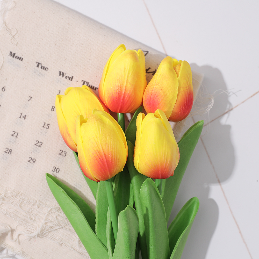 5/10 pçs tulipa flores artificial buquê de tulipa pe espuma flor falsa para cerimônia de casamento decoração casa jardim buquê decoração: XS / ROXO