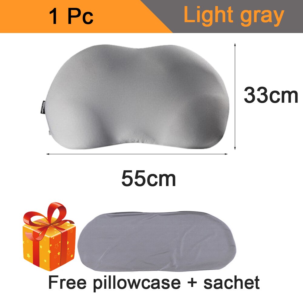 3D Wolke Kissen mit Kissenbezug Kreative Nacken Kissen Waschbar Polyester Kissenbezug Reise Kissen Tiefen Schlaf Dekompression Kissen: hell grau und Geschenk / 2 Stck