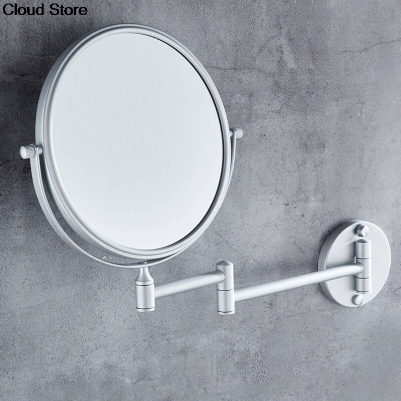 Folding Adjustable Wall Mounted Mirror For Bathroom | Bathroom Vanity Mirror With Extendable Arm 360° Swivel and 3x Magnify