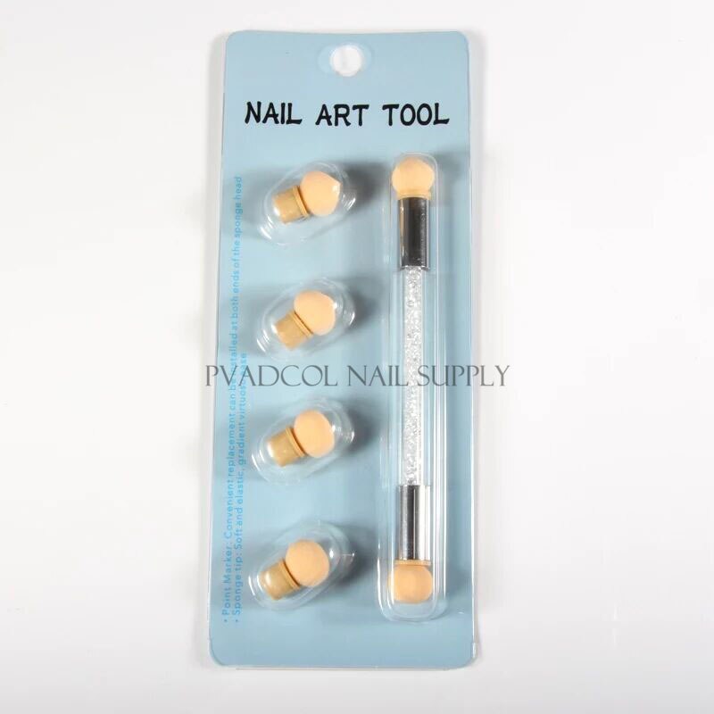 Pincel de efecto degradado para manicura de uñas, herramienta de manicura con mango de madera, para dibujar y pintar