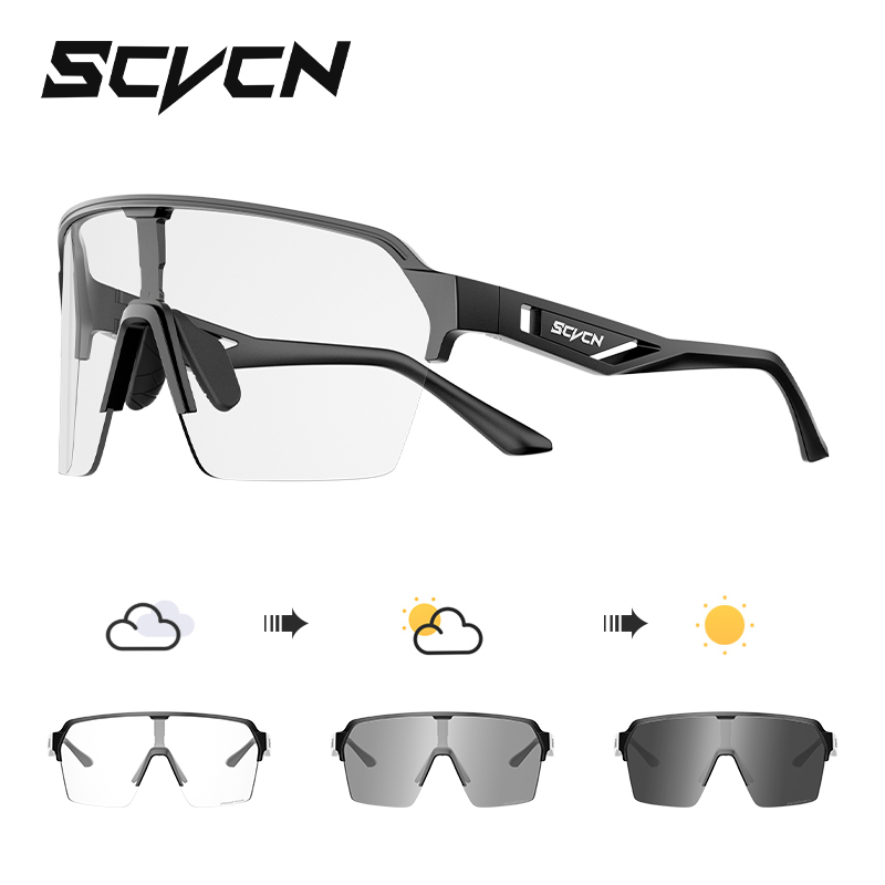 Scvcn-gafas de sol fotocromáticas para mujer, lentes de sol de lujo a la para conducir, pescar, ciclismo, Golf, bicicleta de montaña: Blanco