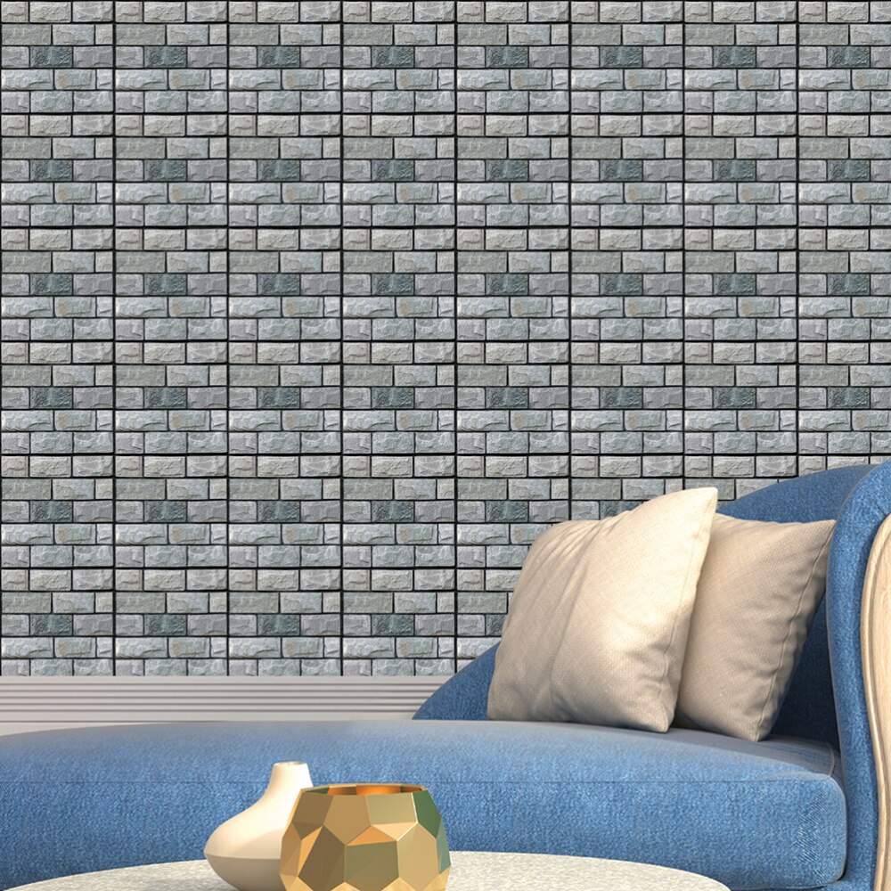 3D Zelfklevende Baksteen Patroon Behang Moderne Muur Achtergrond Tv Decor Behang Voor Slaapkamer Woonkamer 30X30cm (Patroon)