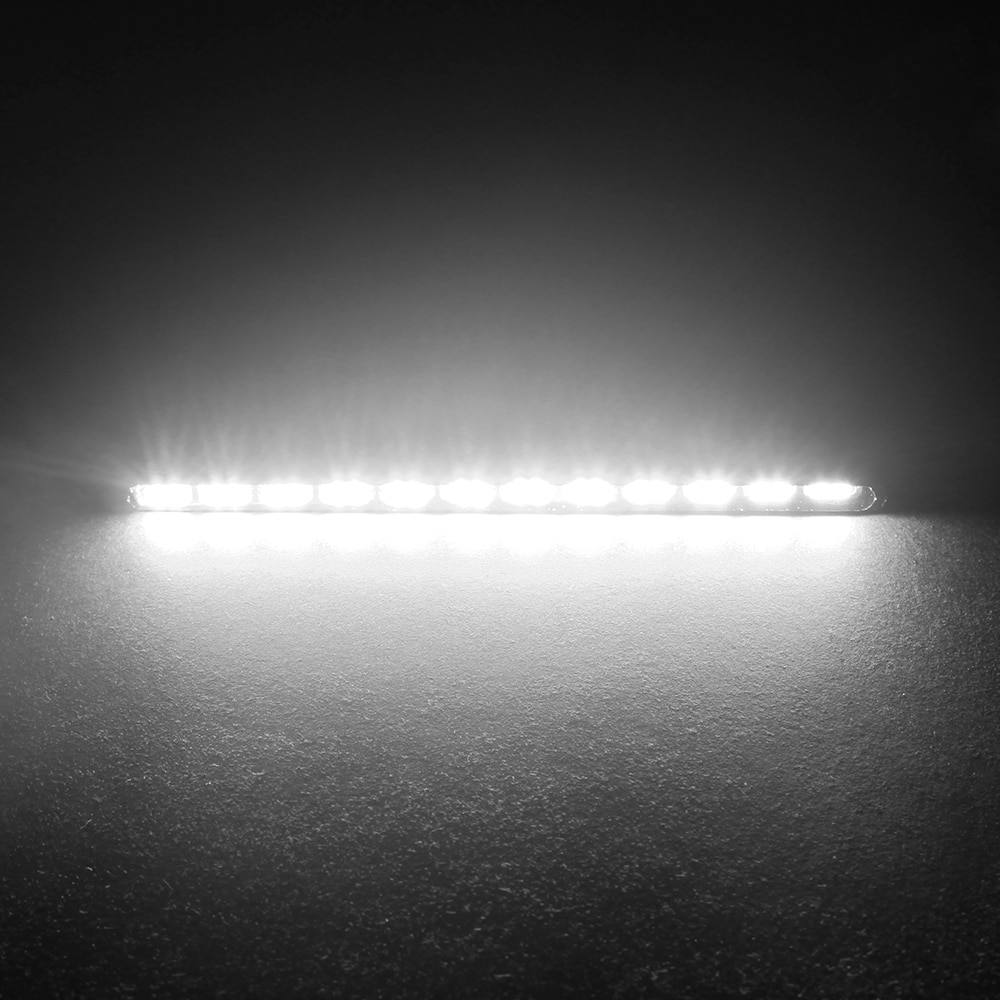 Voiture style feux de jour Source lumineuse SMD voiture DRL 7030 lumière du jour Led bande 2 pièces 12 LED s