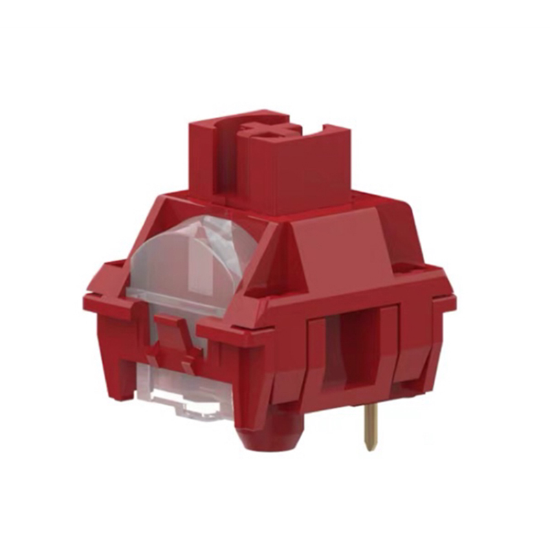 TTC Flame Red Switch Mechanical Keyboard Linear 3 Pins 45g Gold Contact with Collect Backlight Mirrow 24.5mm Spring Game GK61: 70PCS