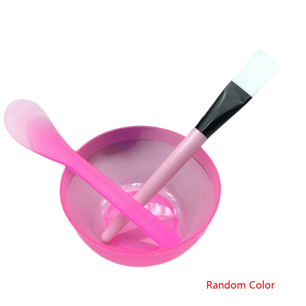 Draagbare plastic gezichtskom, kwastenset, mengen, aanbrengen van gezichtsverzorging, make-up, gereedschap, kit, willekeurige kleur: Default Title