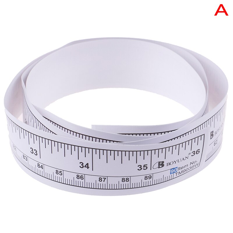 1Pc 90/151cm Auto Adesivo De Vinil Fita Métrica Medida Medidas Métrica Governante Para A Máquina De Costura Etiqueta Adesiva fita