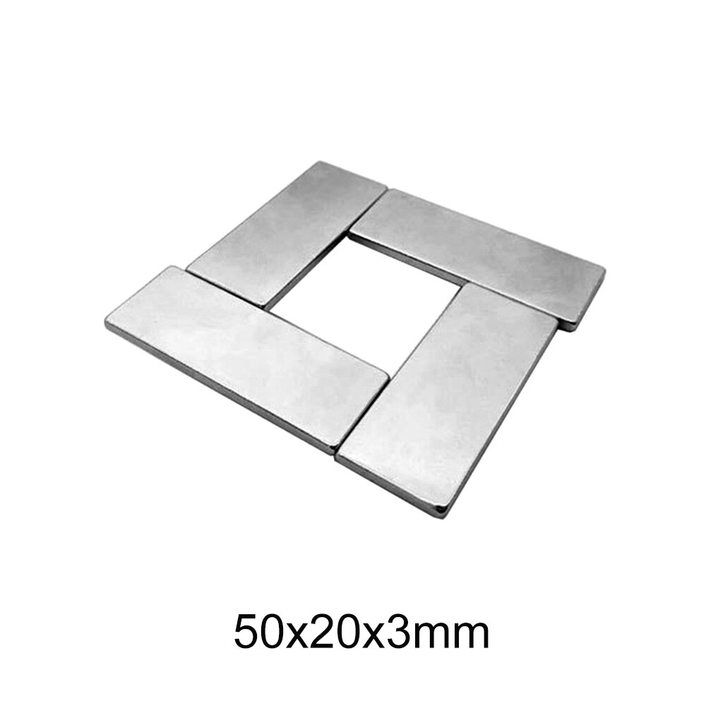2 ~ 20Stck 50x20x3 Starke Neodym Magnet blatt 50mm x 20mm Magnetisierungs dauerhaft Magnet 50x20x3mm starke stärker Magnet 50*20*3