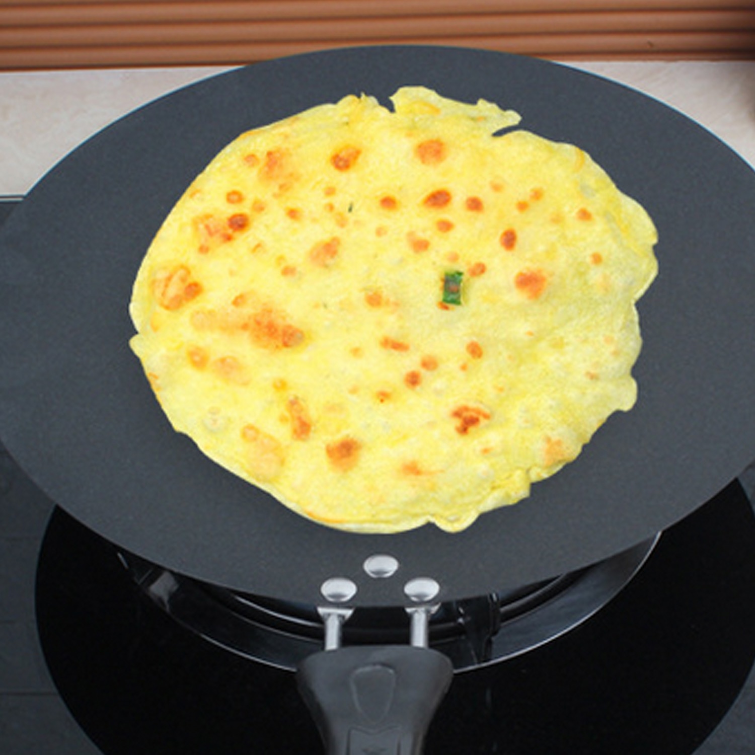 Behogar-sartén antiadherente plana para Pan, huevo, Crepes, Chapattis, sartén para hogar, restaurante, suministros de cocina, diámetro de 11 pulgadas