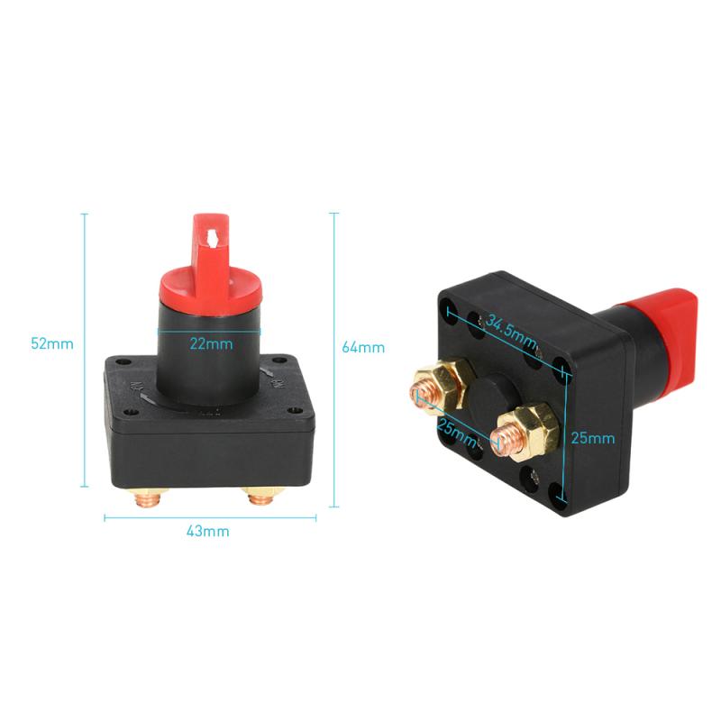 60V 100A Car Master Battery Disconnect Rotary Cut Off Power Kill Switch Master Disconnect Rotary Cut Off Isolator Kill Switch