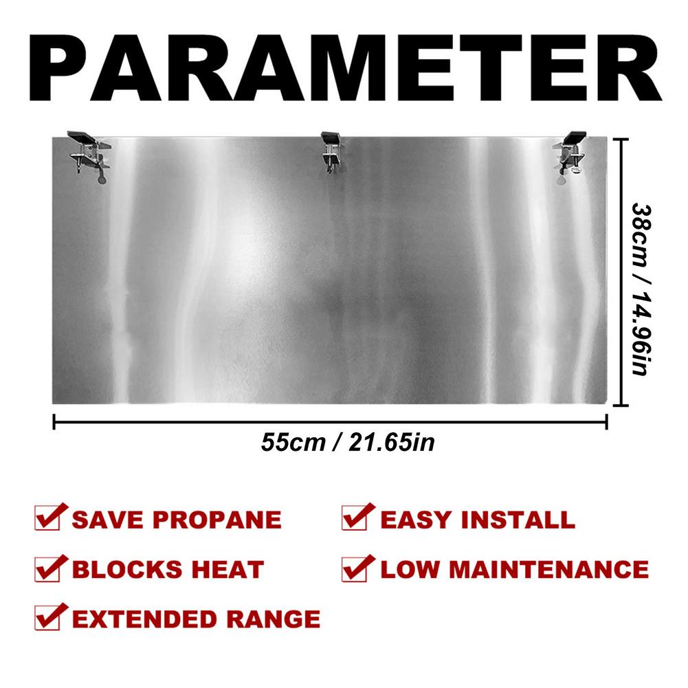 Heat Focusing Reflector Outdoor Courtyard Heater Deflector Reflector Directional Heat Energy Focusing Plate