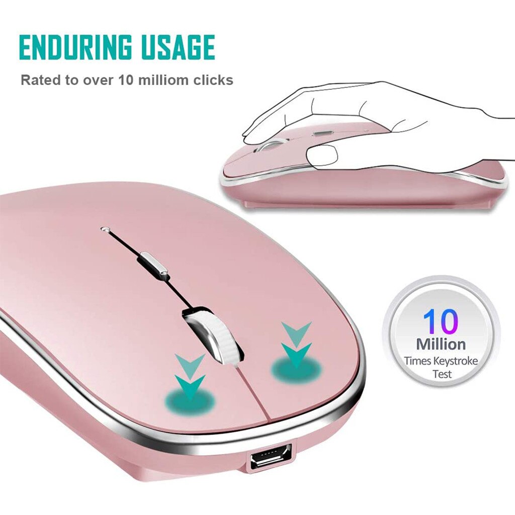Wireless Charging Mouse Ultra-thin Mouse + Mouse Receiver Adapter Pc Desktop Office Entertainment Laptop Accessories