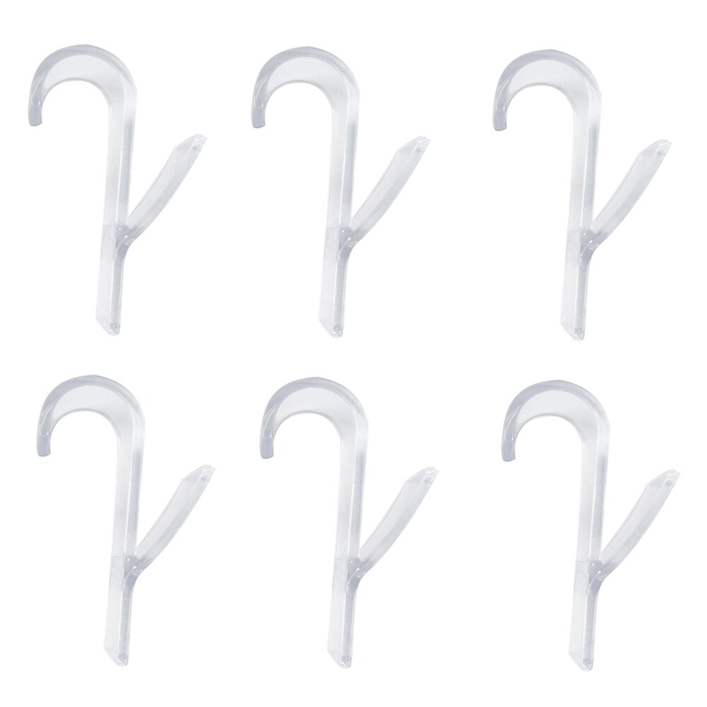 6Pcs Plastic Radiator Rail Hanger Bad Kleding Sjaal Handdoek Kapstok Organizer Voor Verwarmde Handdoek Radiator Rail Bad Haak houder: Transparent