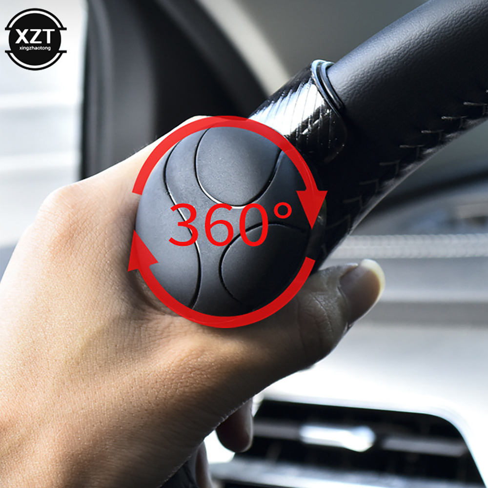 Manopola di alimentazione del volante universale per auto rotazione di 360 gradi cuscinetto in metallo maniglia di alimentazione accessori per auto sferici