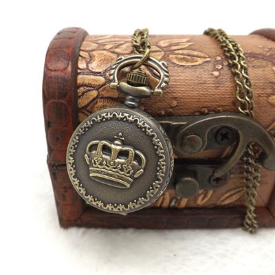Reloj Vintage Pendant Fob Watches Mens Women Chain Necklace Pocket Watch Women's Dress Hours Retro Quartz Watch #Zer: D