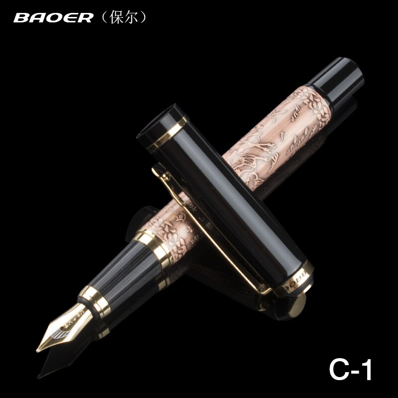 Baoer 507 inkt pen Gouden Xubeihong "De Acht Paarden" Medium Nib Vulpen