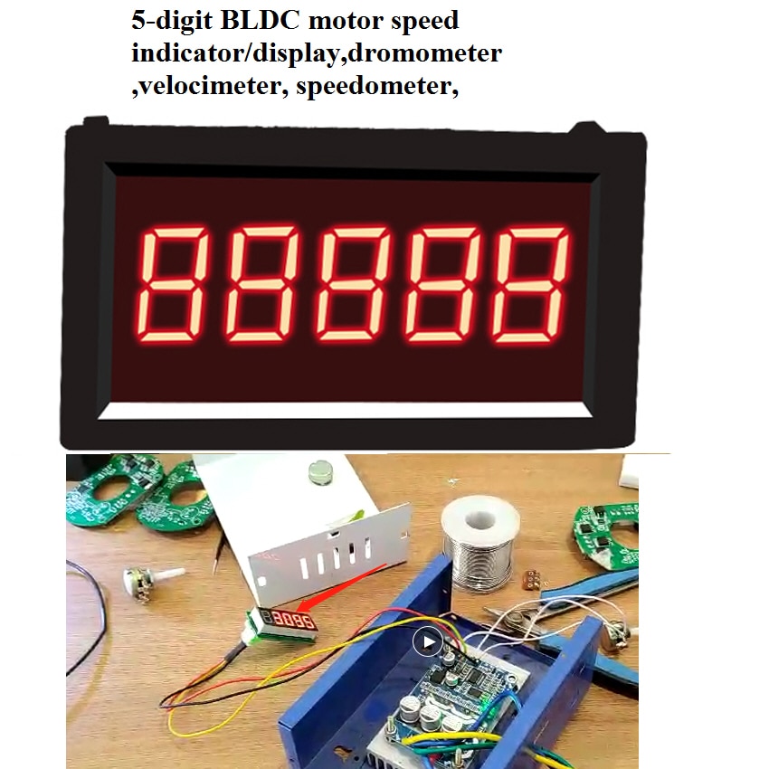 JYQD-ZSJ-V2.3 5-digit BLDC motor speed indicator/display, dromometer ,velocimeter, speedometer,