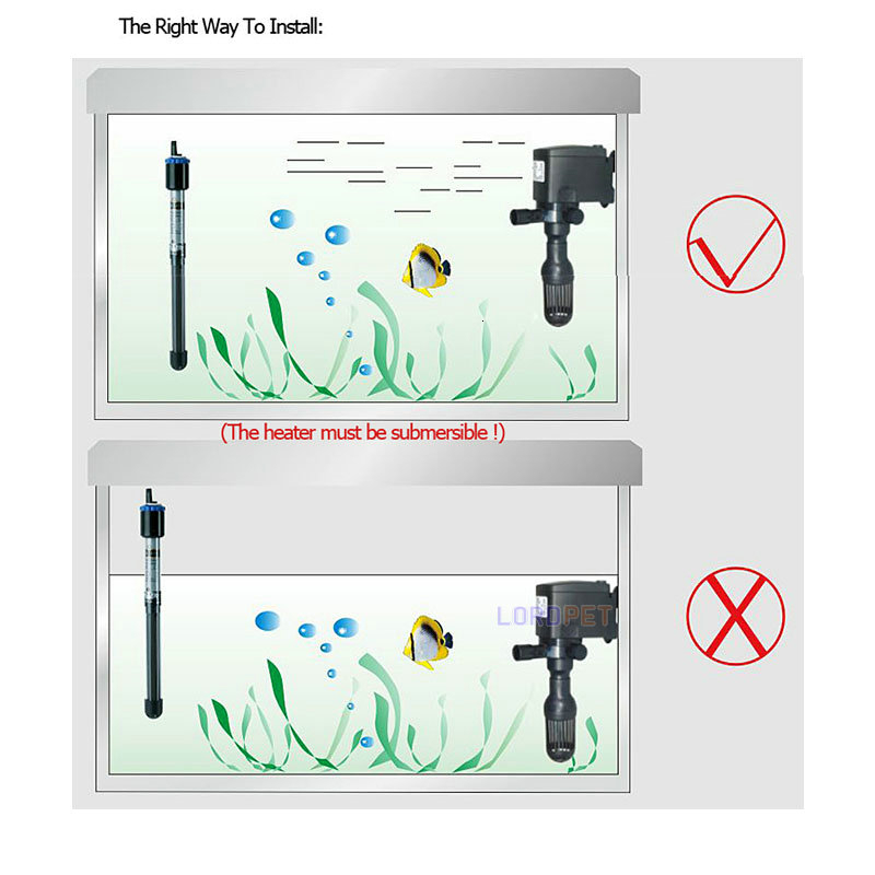 Sunsun 100w 200w 300w 500w Submersible Heater Explosion Proof Glass Consant Temperature Control For Aquarium Water Tank