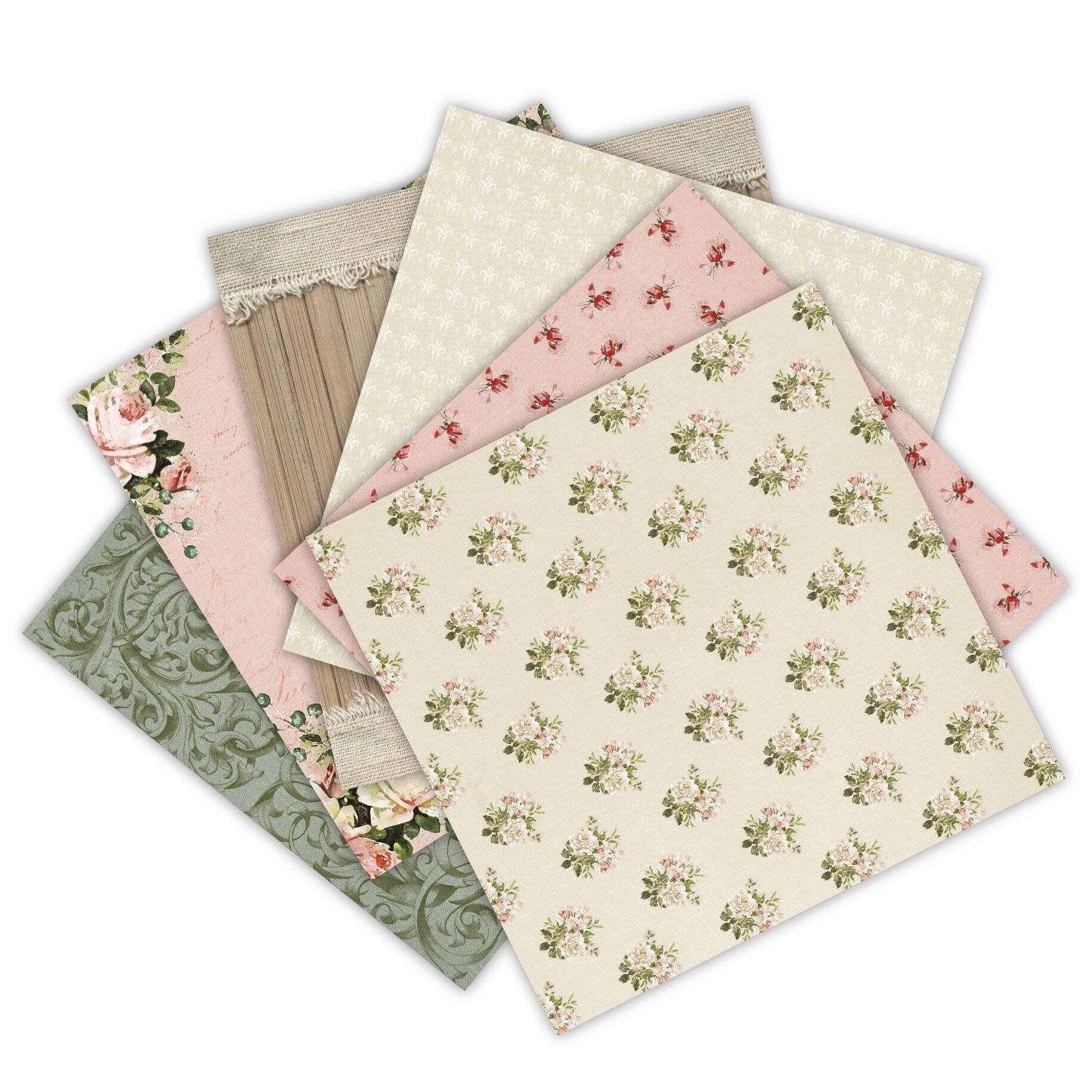 Beautiful moments Scrapbooking paper pack of 24 sheets handmade craft paper craft Background pad 422