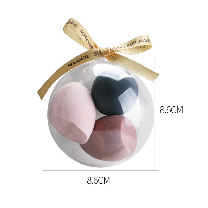 Christmas Makeup Blender Set Waterdrop Makeup Sponge Puff Sponges Cosmetic Powder Face Foundation Sponge Makeup Blend 3 Pcs