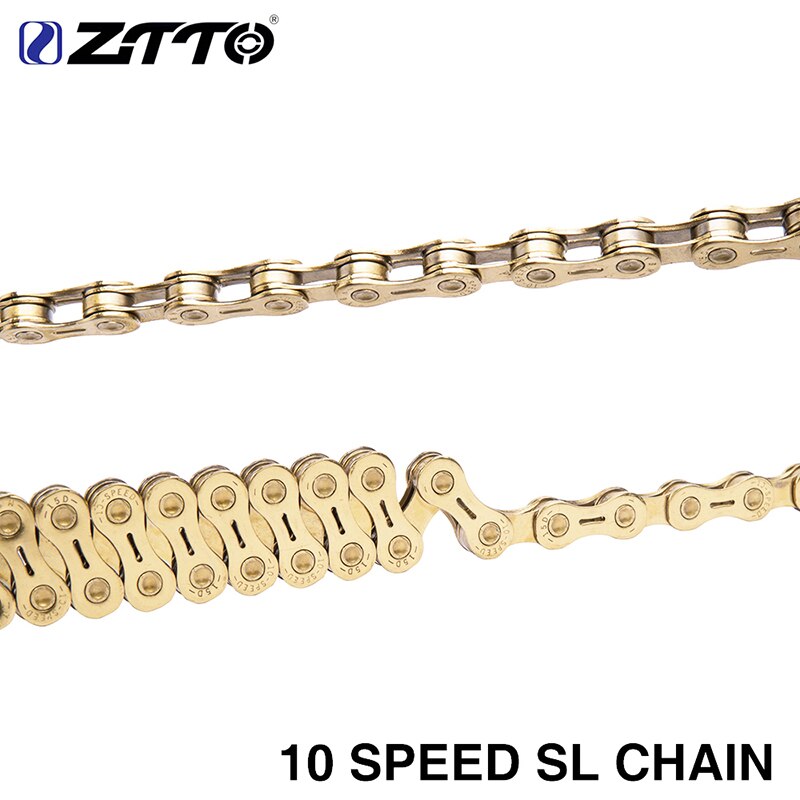 ZTTO 10S Bicycle Chain Golden Semi Hollow SL Chain... – Grandado